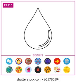 Water Drop Line Icon