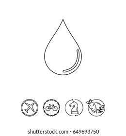 Water Drop Line Icon