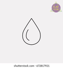 water drop line icon