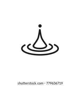 Water drop line icon