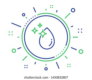 Water drop line icon. Clean crystal aqua sign. Liquid symbol. Quality design elements. Technology water drop button. Editable stroke. Vector