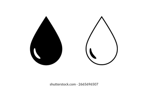 Water drop line icon, clean water vector for ecology and nature designs
