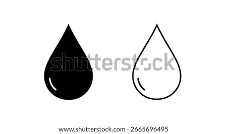 Water drop line icon, clean water vector for ecology and nature designs