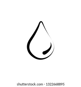 Water Drop Line Icon In Flat Style Vector For Apps, UI, Websites. Black Icon Vector Illustration.