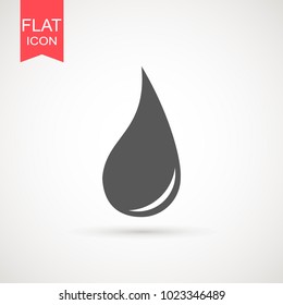 Water drop line icon . Isolated on white background. Vector illustration