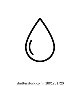 Water drop line icon. simple design editable. Design template vector