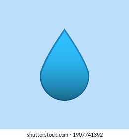 Water drop line icon. Vector illustration