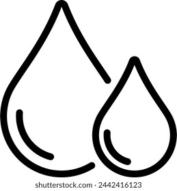 water drop line icon vector. symbol, sign