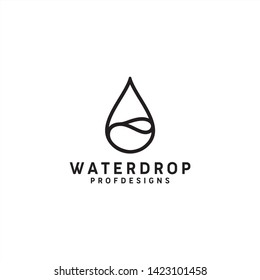 water drop line liquid lab modern logo icon vector illustration