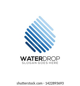 Water Drop Line Logo Design