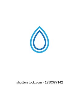 Water drop line logo or icon vector design template