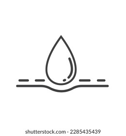 water drop line vector icon element concept design template 