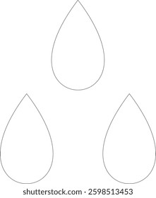 Water Drop Line Vector Icon Design