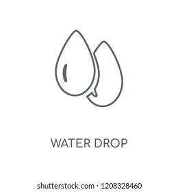 Water drop linear icon. Water drop concept stroke symbol design. Thin graphic elements vector illustration, outline pattern on a white background, eps 10.