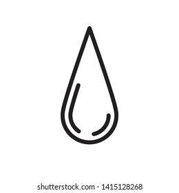Water drop, linear vector icon.