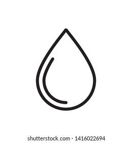 Water drop, linear vector icon.