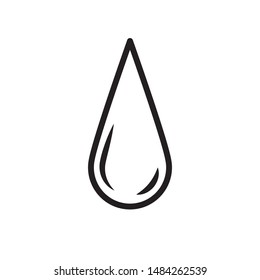 Water drop linear vector icon