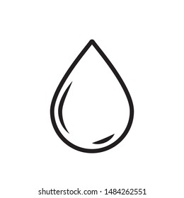 Water drop linear vector icon