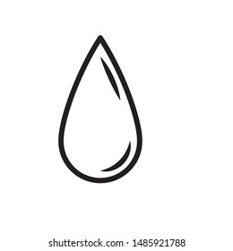 Water drop linear vector icon