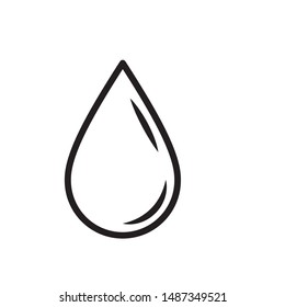 Water drop linear vector icon
