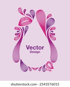 water drop lips art design template vector element decoration abstract editable beautiful colorful fashion graphic fantasy banner cover concept