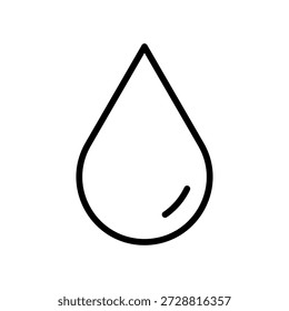 Water drop or liquid detergent, linear icon. Plumbing, moisture, cleaning solution, and hygiene.