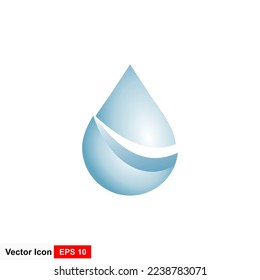 Water drop, liquid icon, logo template vector illustration