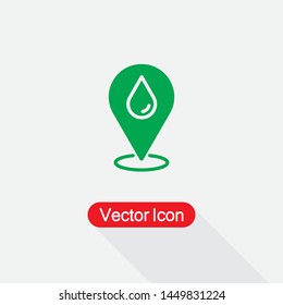 Water Drop Location Pin Icon Vector Illustration Eps10