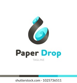 Water drop Logo abstract design vector template splash style. Waterdrop Oil Aqua droplet Logotype concept icon.