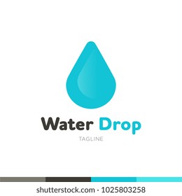 Water drop Logo abstract design vector template splash style. Waterdrop Oil Aqua droplet Logotype concept icon.
