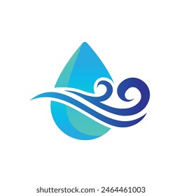 símbolo abstracto del logotipo de gota de agua