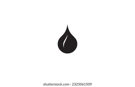 water drop logo black simple flat icon on white background