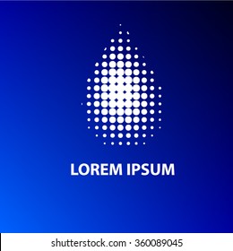 Water drop logo circles. Vector