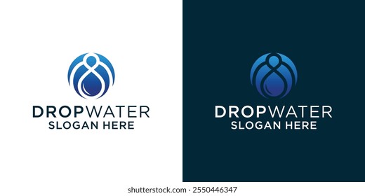 The water drop logo, a combination of water drops and yoga, symbolizes a sense of calm during and after participating in yoga practice