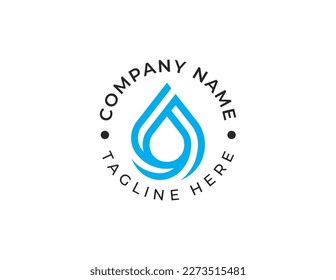Water Drop Logo Concept icon sign symbol Design Element. Aqua, Droplet, Plumbing, Plumber, Cleaning Logotype. Vector illustration template