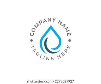 Water Drop Logo Concept icon sign symbol Design Element. Aqua, Droplet, Plumbing, Plumber, Cleaning Service Logotype. Vector illustration template