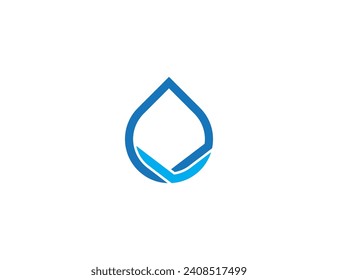 Símbolo de signo de icono de diseño de elemento con logotipo de caída de agua. Aqua, Aceite Mineral, Logotipo Droplet. Plantilla de ilustración de vector