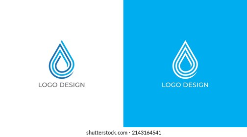  Water drop Logo Concept sign icon symbol Design Linear style. Vector illustration logo template