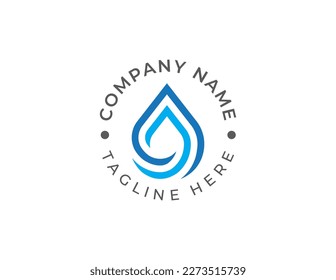 Water Drop Logo Concept symbol icon sign Design Element. Droplet, Aqua, Plumbing, Plumber, Cleaning Logotype. Vector illustration template