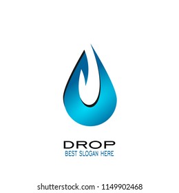 Water drop logo creative design. water droplet vector graphic design.