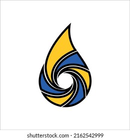 
water drop logo creative design vector illustration round background