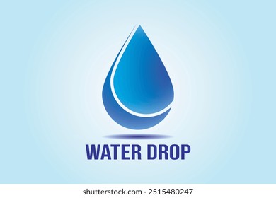 Wassertropfen Logo Design. Wassertropfen.