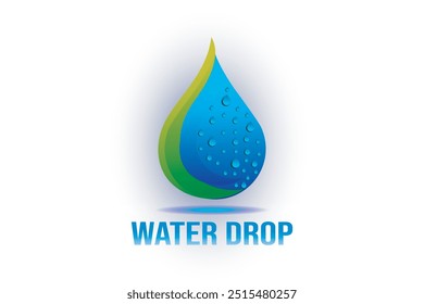 Projeto do logotipo de gota de água. Gota de água.