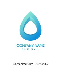 Water drop logo design concept vector for company identity