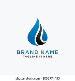 water drop logo design element vector illustration icon droplet energy nature