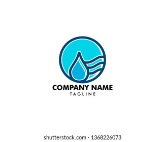 Water drop logo design element vector illustration icon droplet energy nature