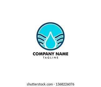 Water drop logo design element vector illustration icon droplet energy nature