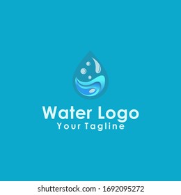 water drop logo design element vector illustration icon droplet energy nature