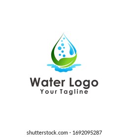 water drop logo design element vector illustration icon droplet energy nature
