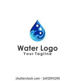 water drop logo design element vector illustration icon droplet energy nature
